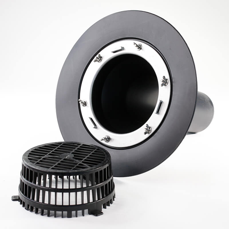 Alternative view of Art 134 bitumenes tetőösszefolyó d125 h330 szorítóperemes